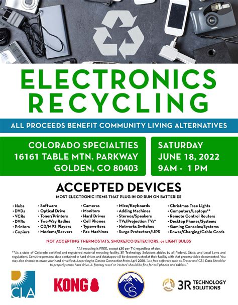 free electronics recycling colorado.